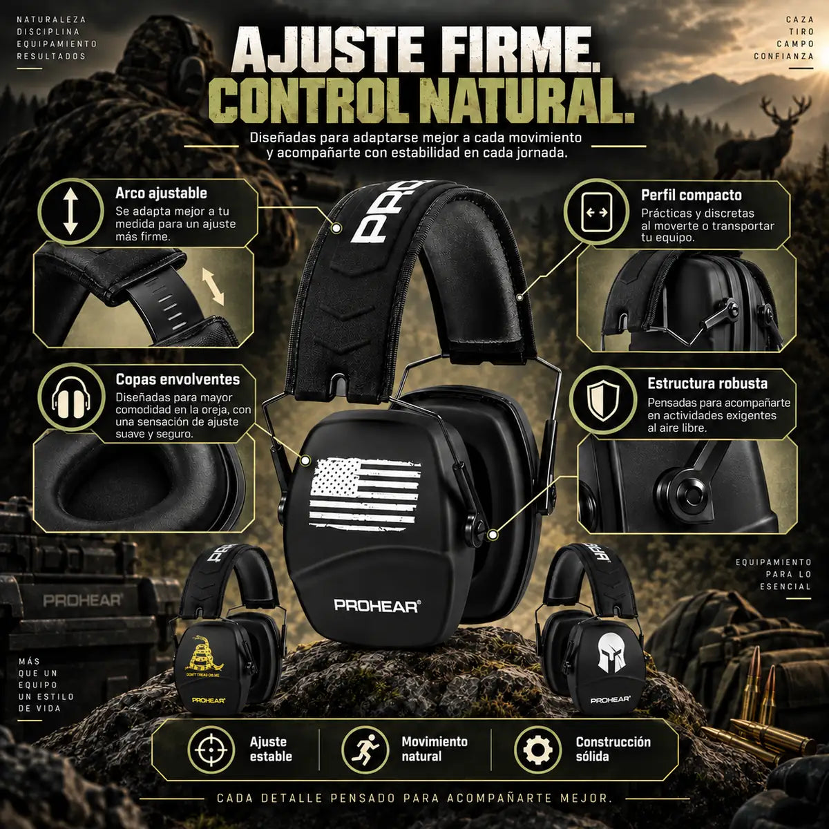HUNTER CORE™ | Orejeras para Caza – NRR 26 dB
