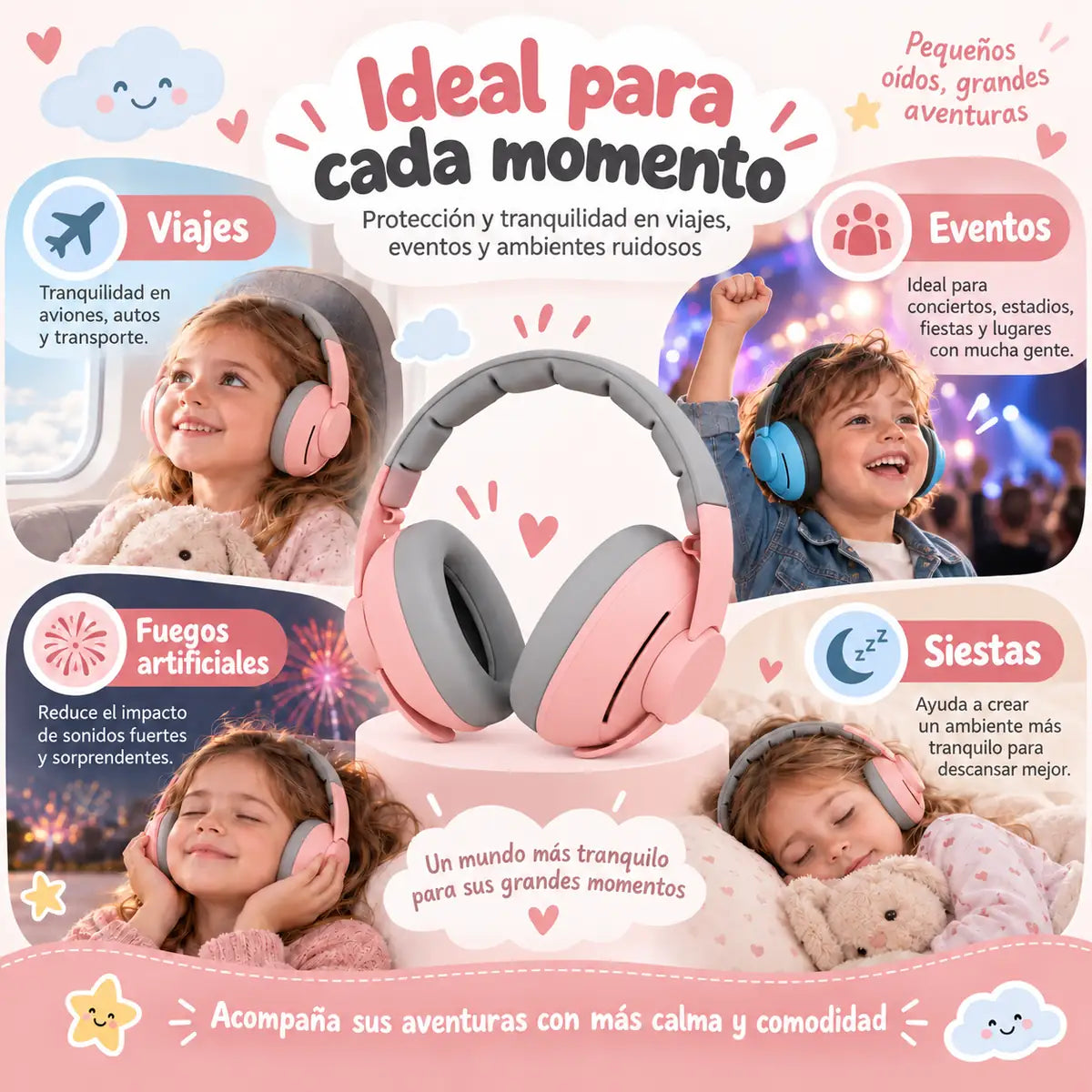 NUBI™ | Orejeras Antiruido Bebés y Niños